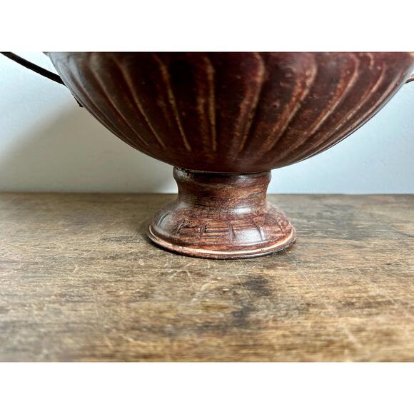 Vintage Metal Urn | Vintage Planter | Centerpiece Pedestal Bowl | Fruit Bowl - Picture 2 of 7